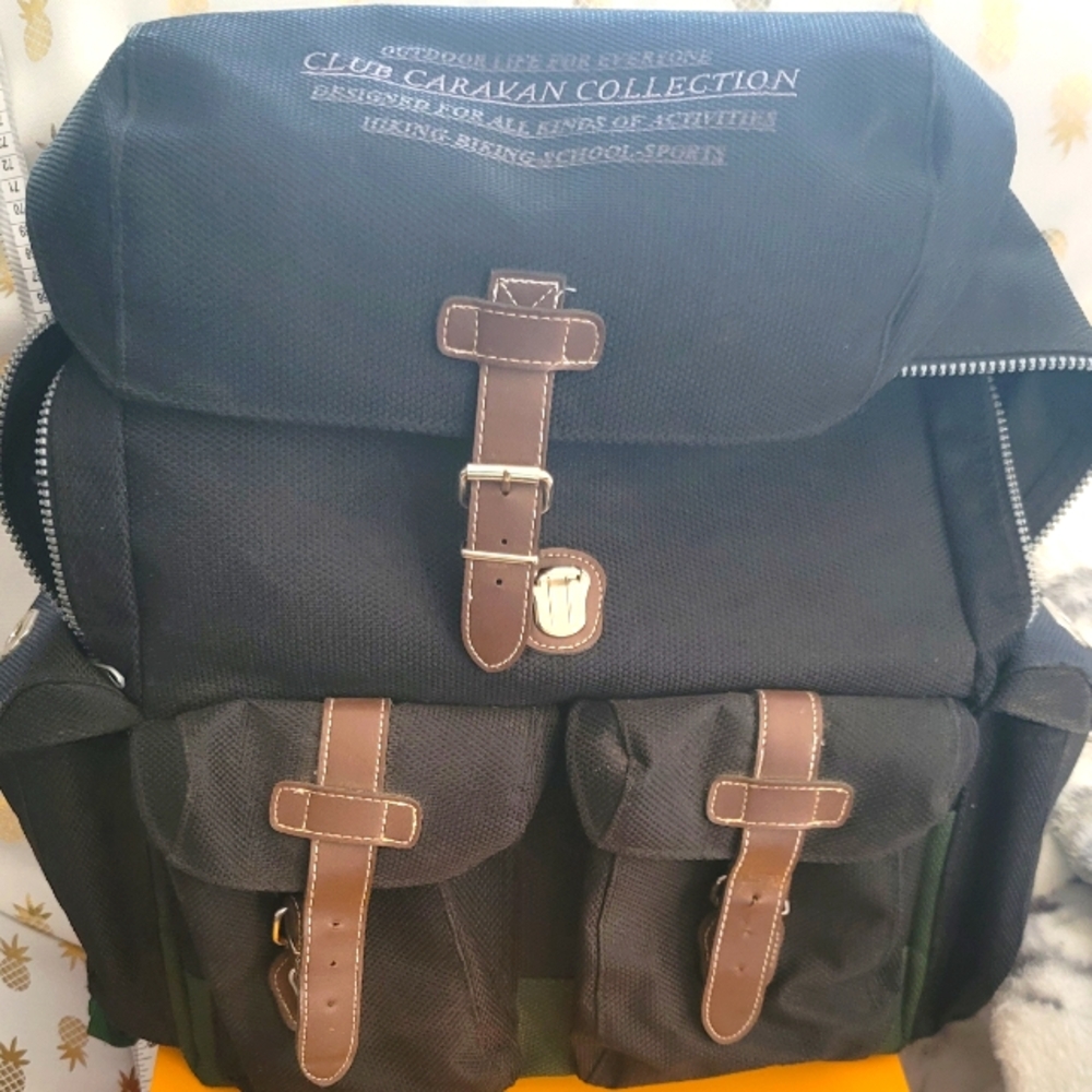 Black and Brown Men's Backpack